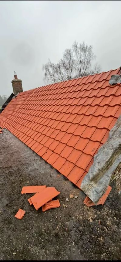 New clay tile roof installation on a Manchester property